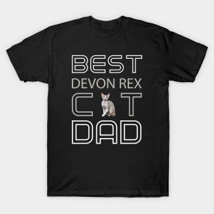 Best Devon Rex Cat Dad T-Shirt